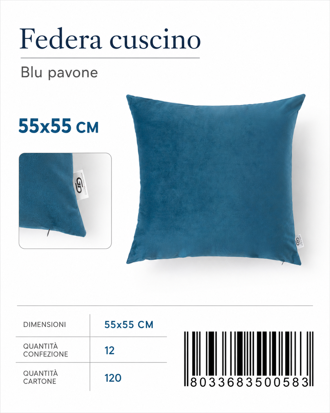 Federa Per Cuscino 55*55Cm