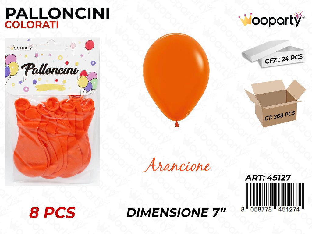 Palloncini Arancione 7 8PCS