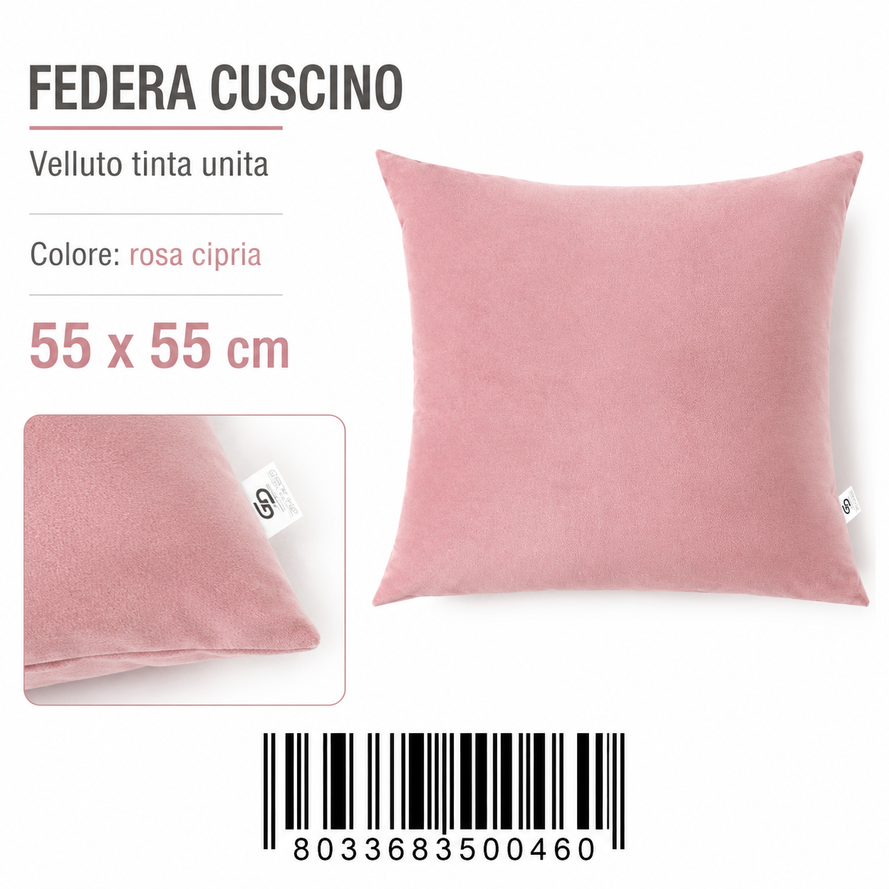 Federa Per Cuscino 55*55Cm