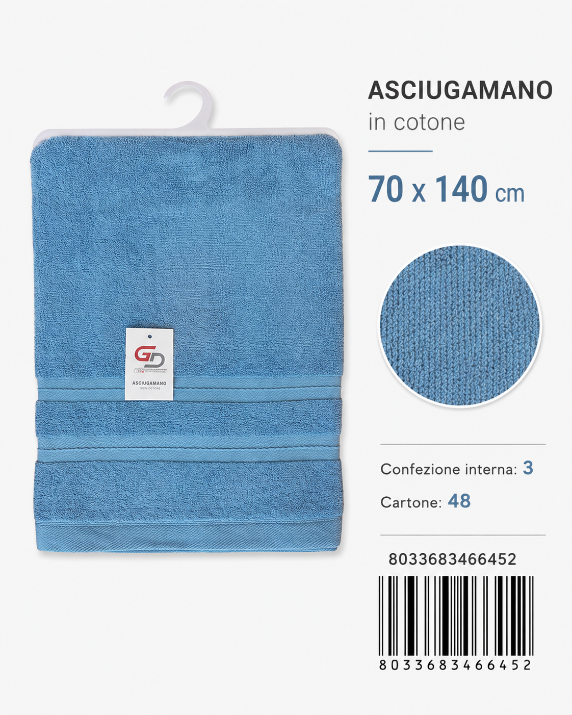 Asciugamano 70*140Cm