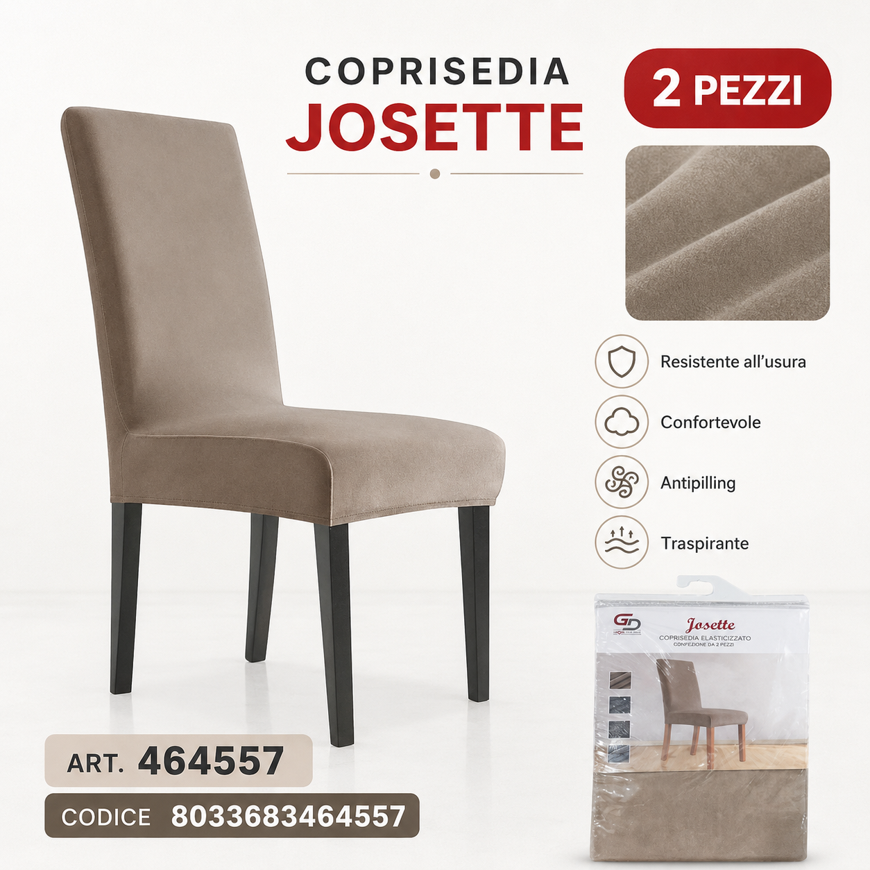 Coprisedia Josette 2 Pezzi