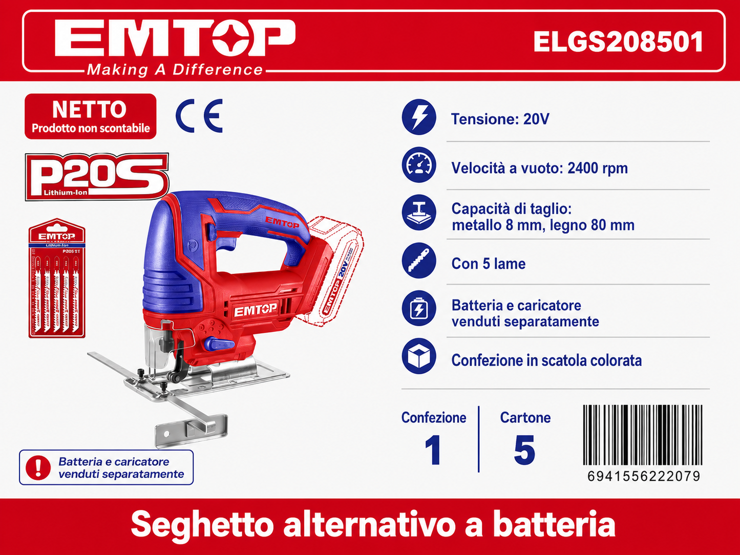 Seghetto Alternativo agli ioni di Litio