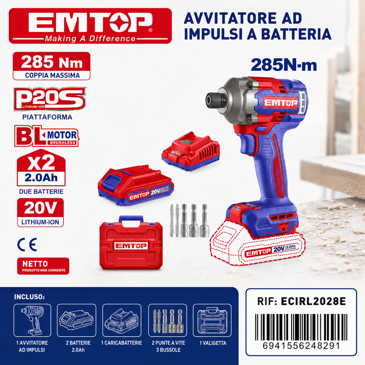 Driver Dimpatto Senza Fili 20v