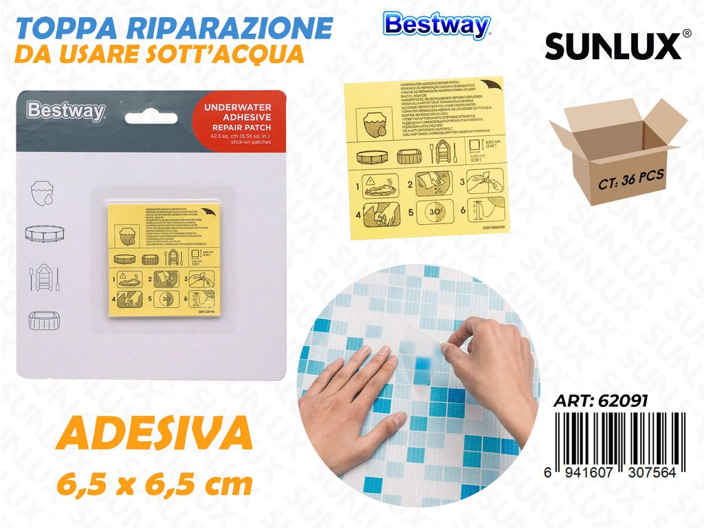 Toppa Riparazione Adv per Piscina 6.5*6.5CM