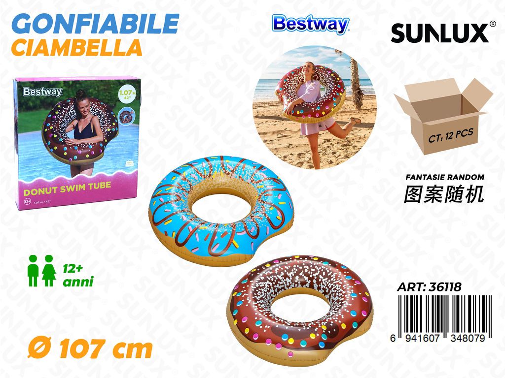 Salvagente Ciambella Donut Ass. 107CM
