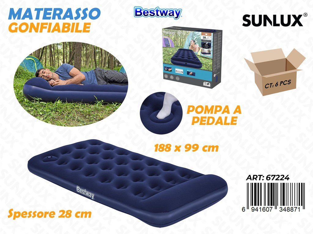 Materasso Gonfiabile Pompa a Pedale 188*99*28CM