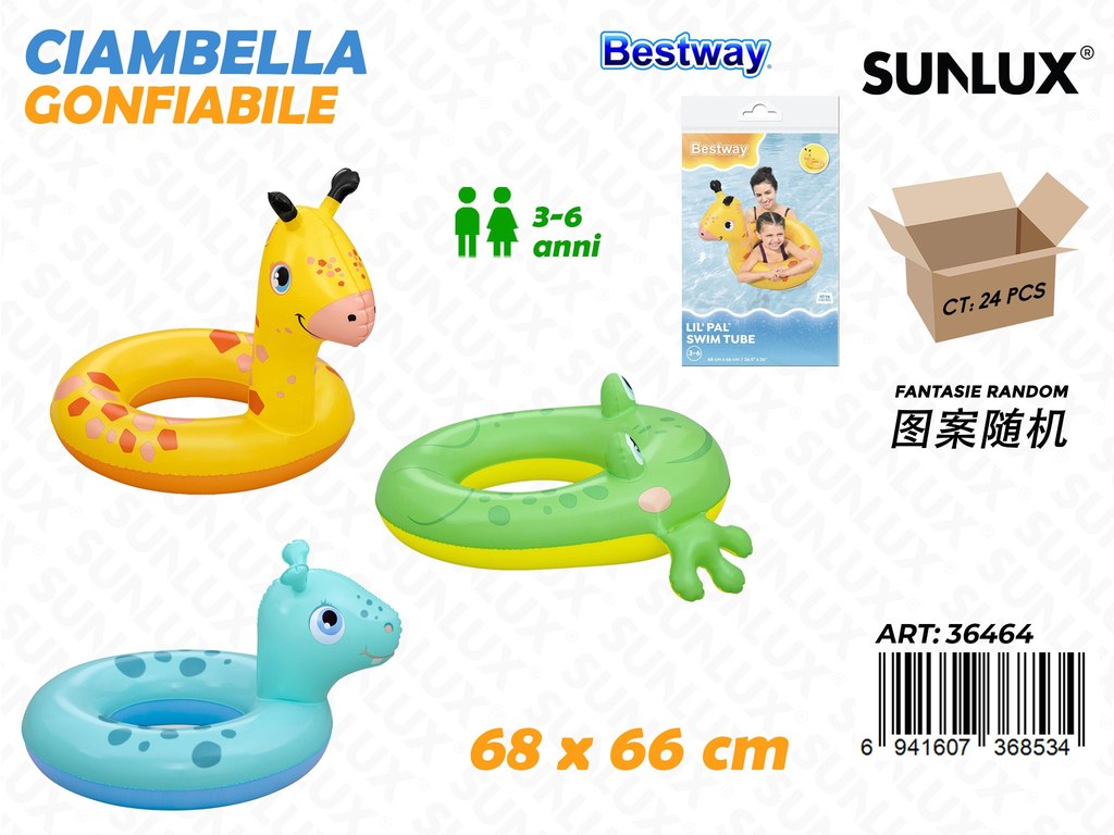 Ciambella Gonfiabile Ass. 68*66CM