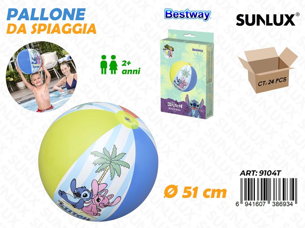 Pallone da Spiaggia Stitch D.51CM