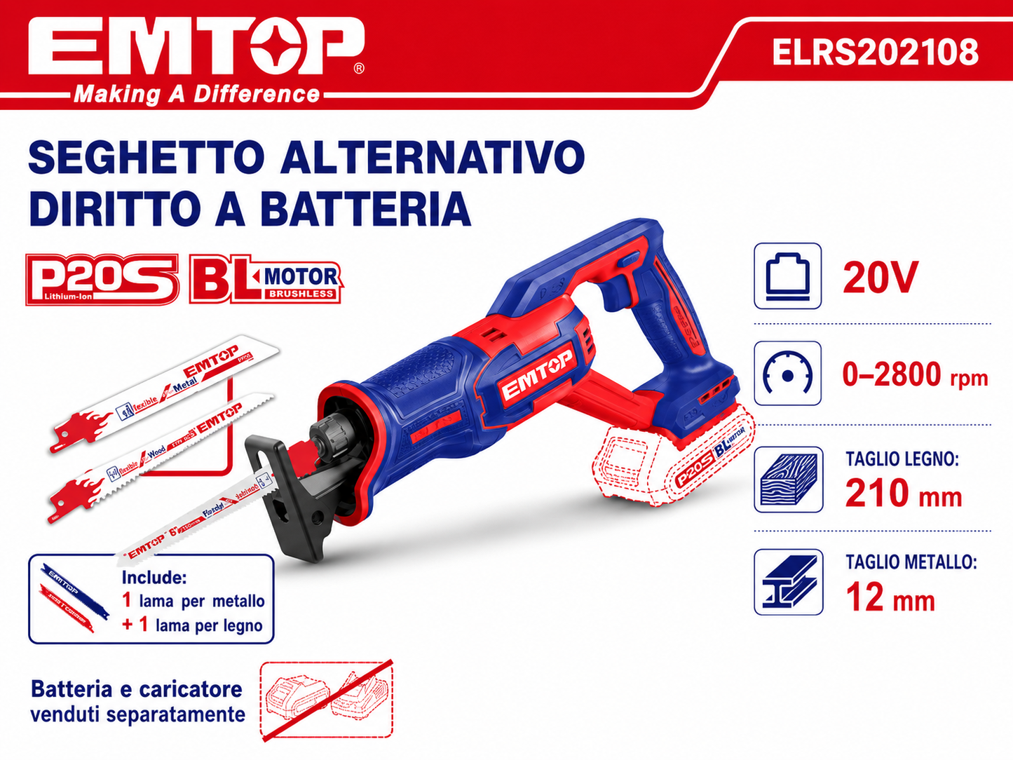 Seghetto a Gattuccio a Batteria 20v