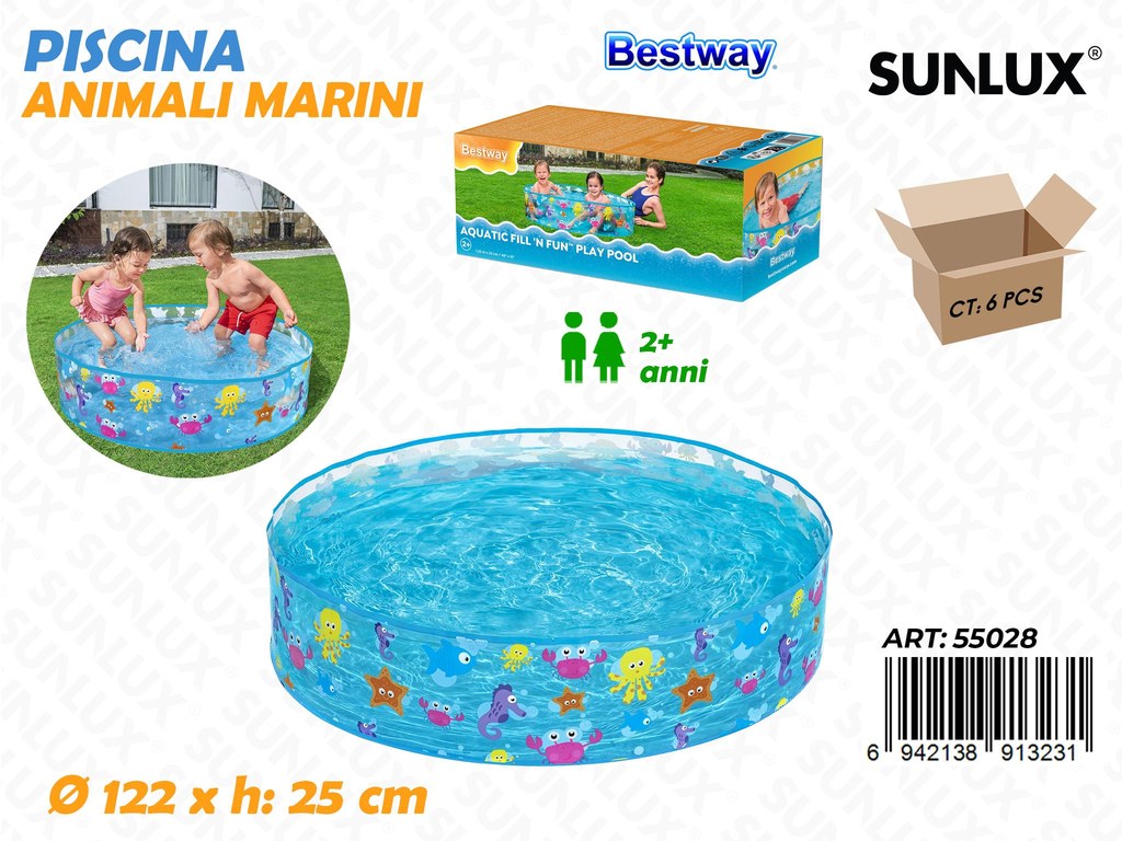 Piscina Animali Marini D.122*25CM
