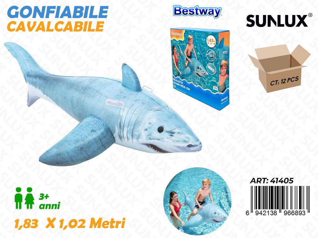 Cavalcabile Gonfiabile Squalo 1.83*1.02MT