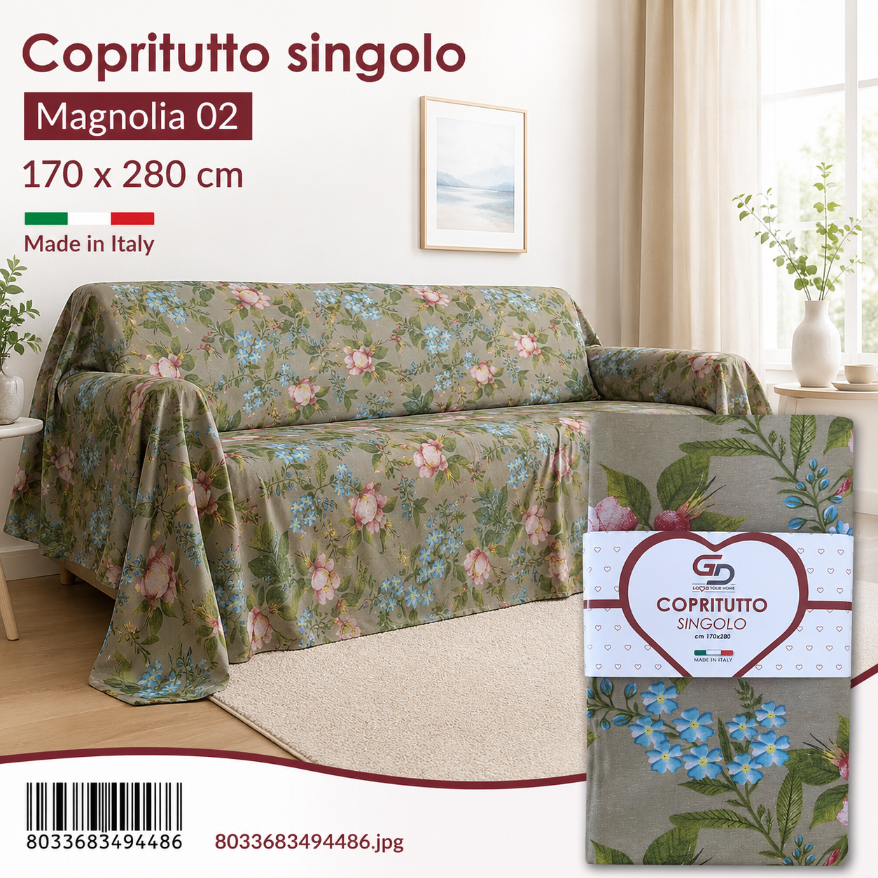 Copritutto 1P Stp 170 X 280 Cm Magnolia 02 Copritutto