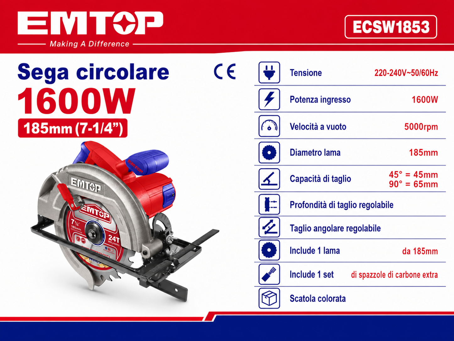 Sega Circolare 185mm