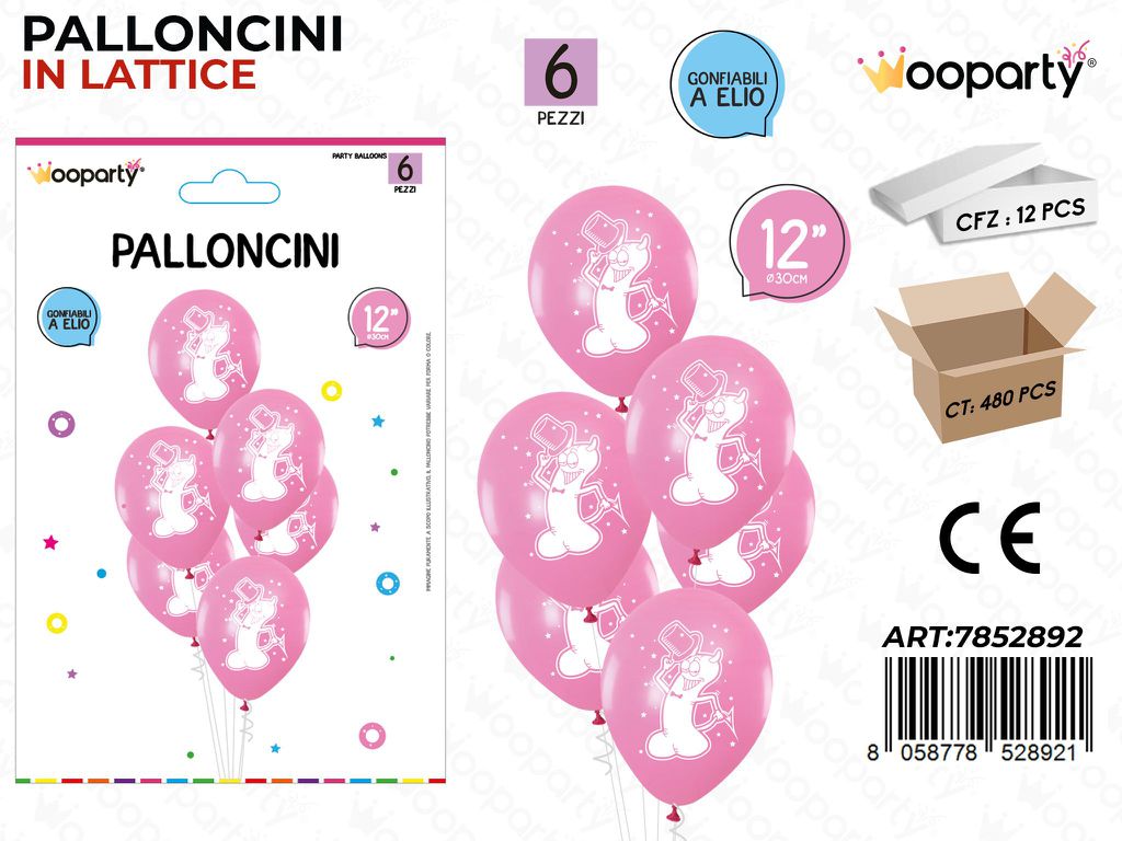 Palloncini Addio al Nubilato 6PCS D.30CM