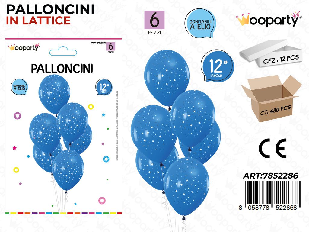 Wooparty Palloncini Lattice 6PCS 30CM