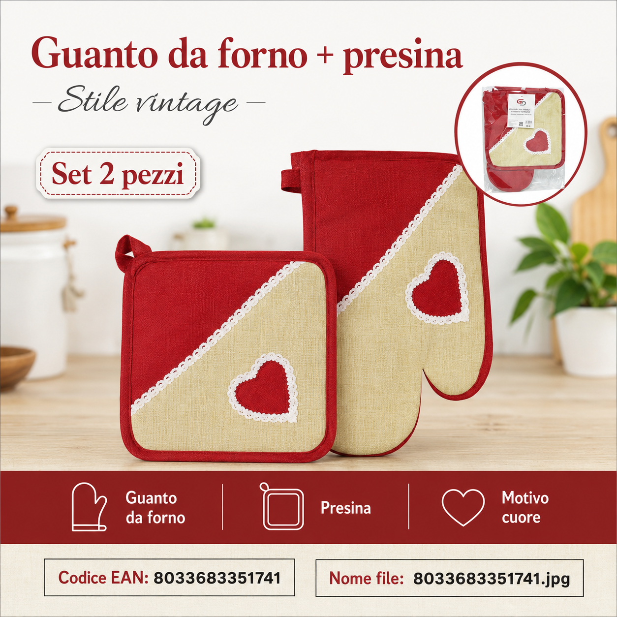 Guanto Da Forno + Presina Vintage