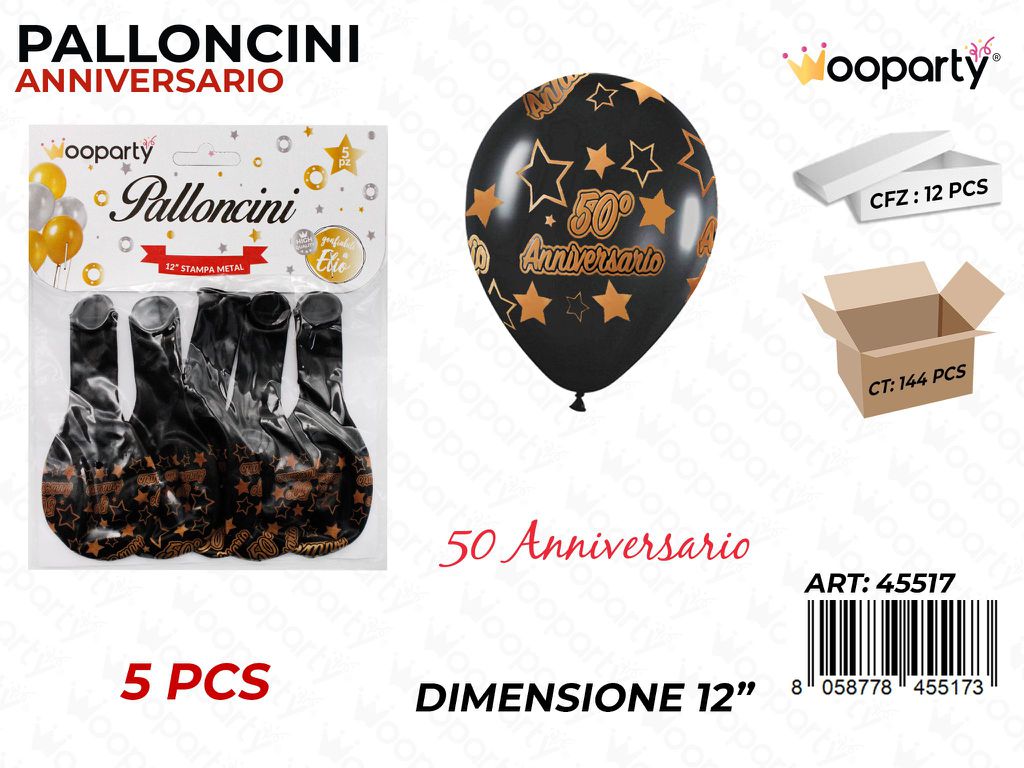 Palloncini 50 Anniversario 12 -5PCS