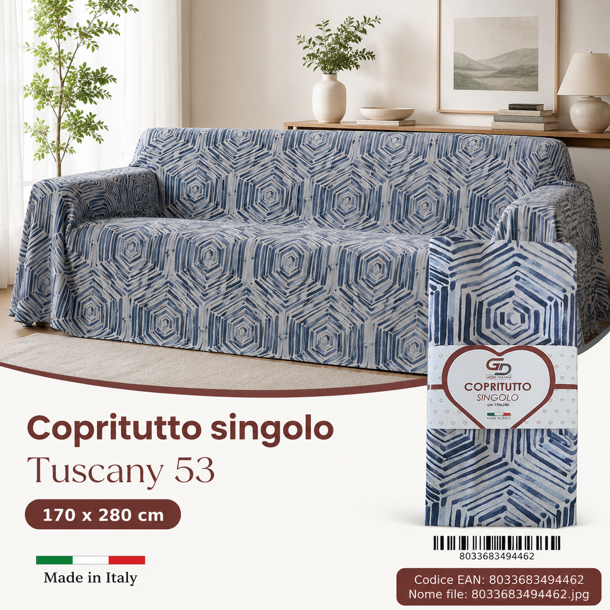 Copritutto 1P Stp 170 X 280 Cm Tuscany 53 Copritutto