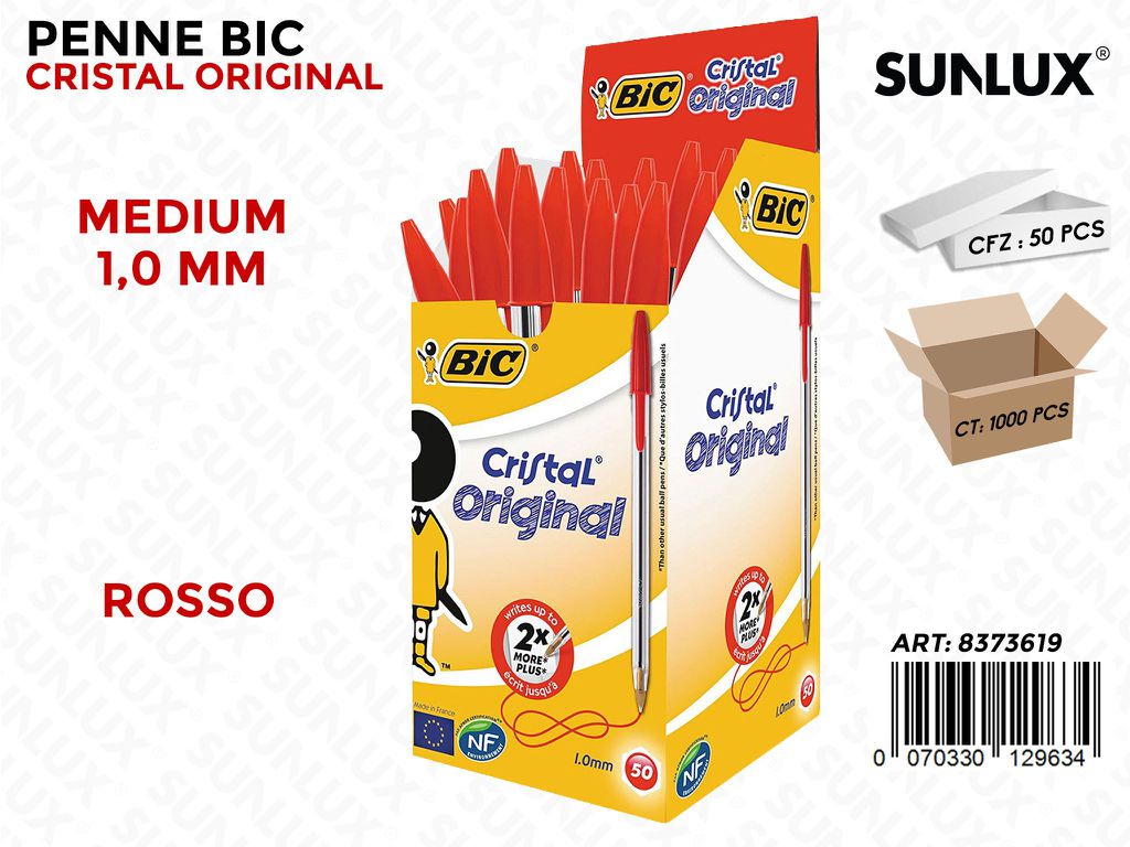 Bic Cristal Medium Rosso 1.0MM