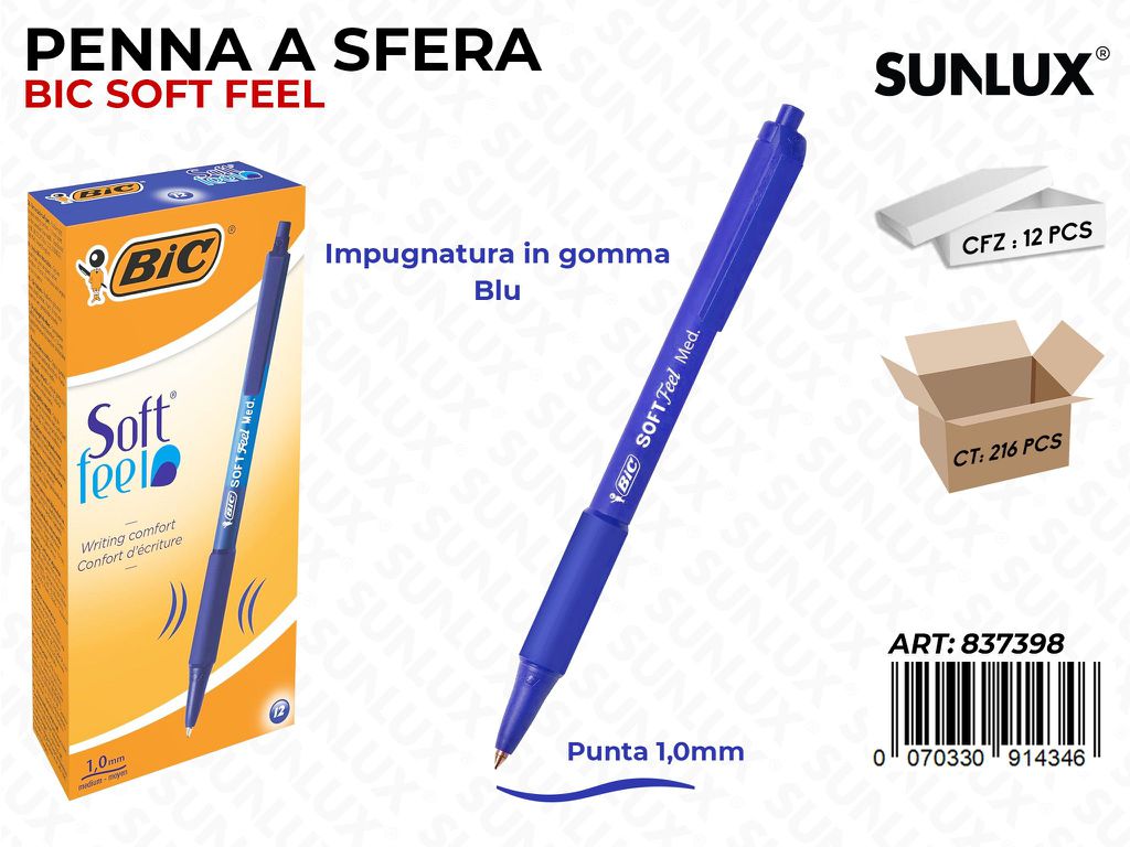 Bic Soft Feel Clic Grip Blu 1.0MM