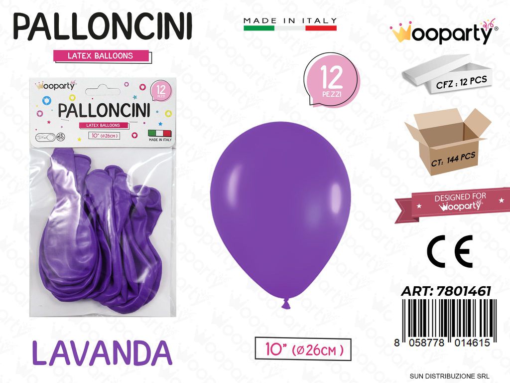 Palloncini Lavanda 10 D.26CM 12PCS