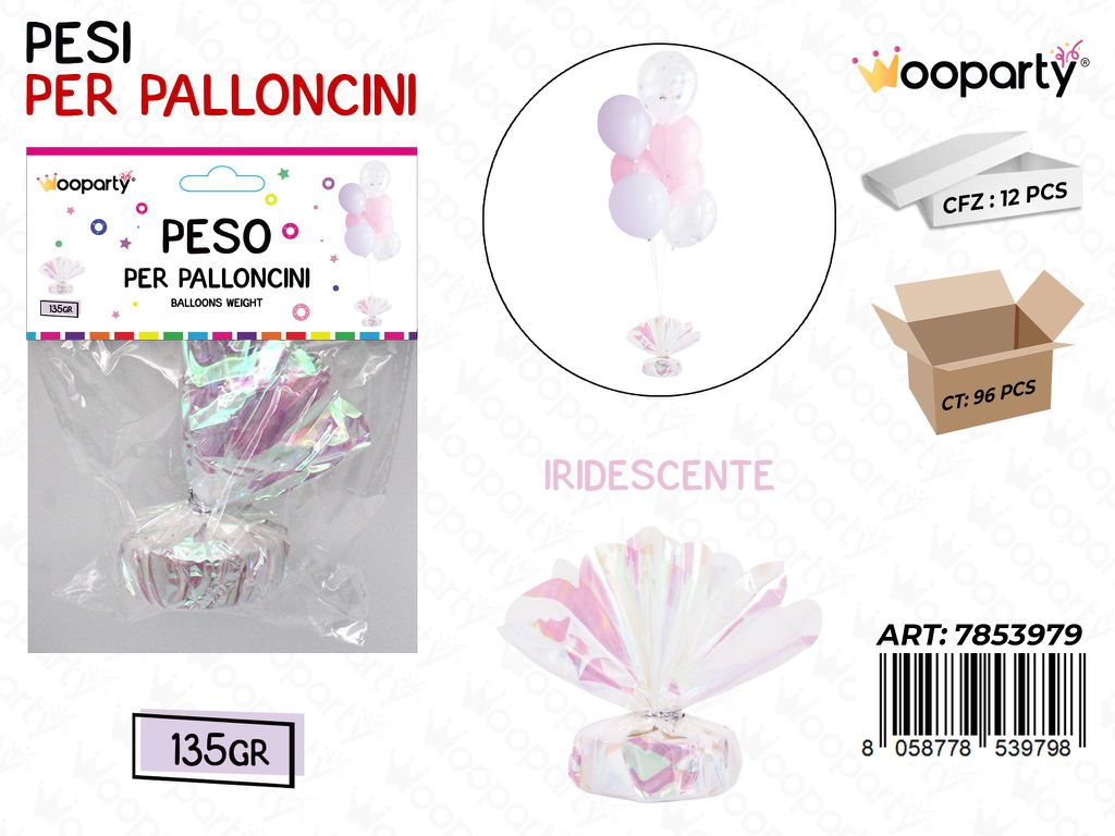Wooparty Peso per Palloncini Iredesc. 135GR