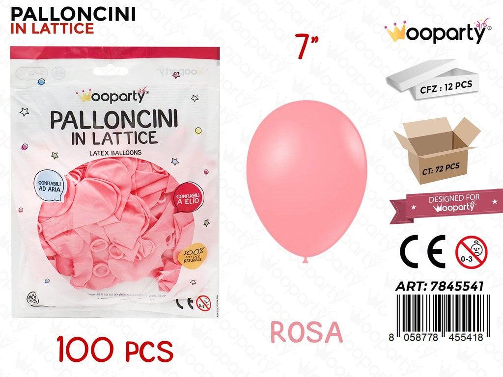 Palloncino Rosa DIM.7 100PCS