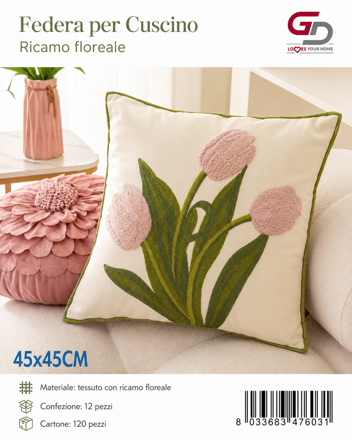 Federa Per Cuscino 45*45Cm