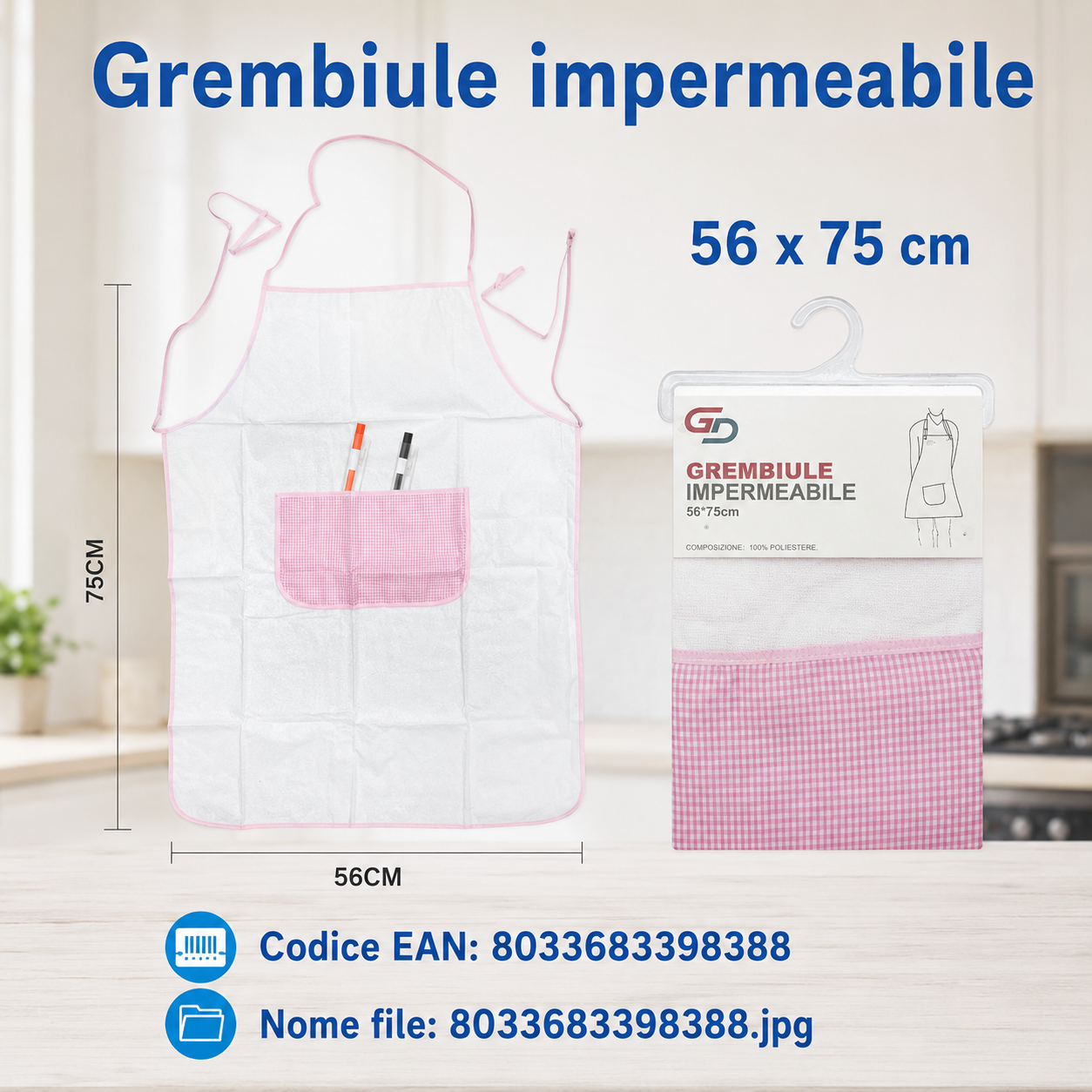 Grembiule Impermeabile 56*75Cm