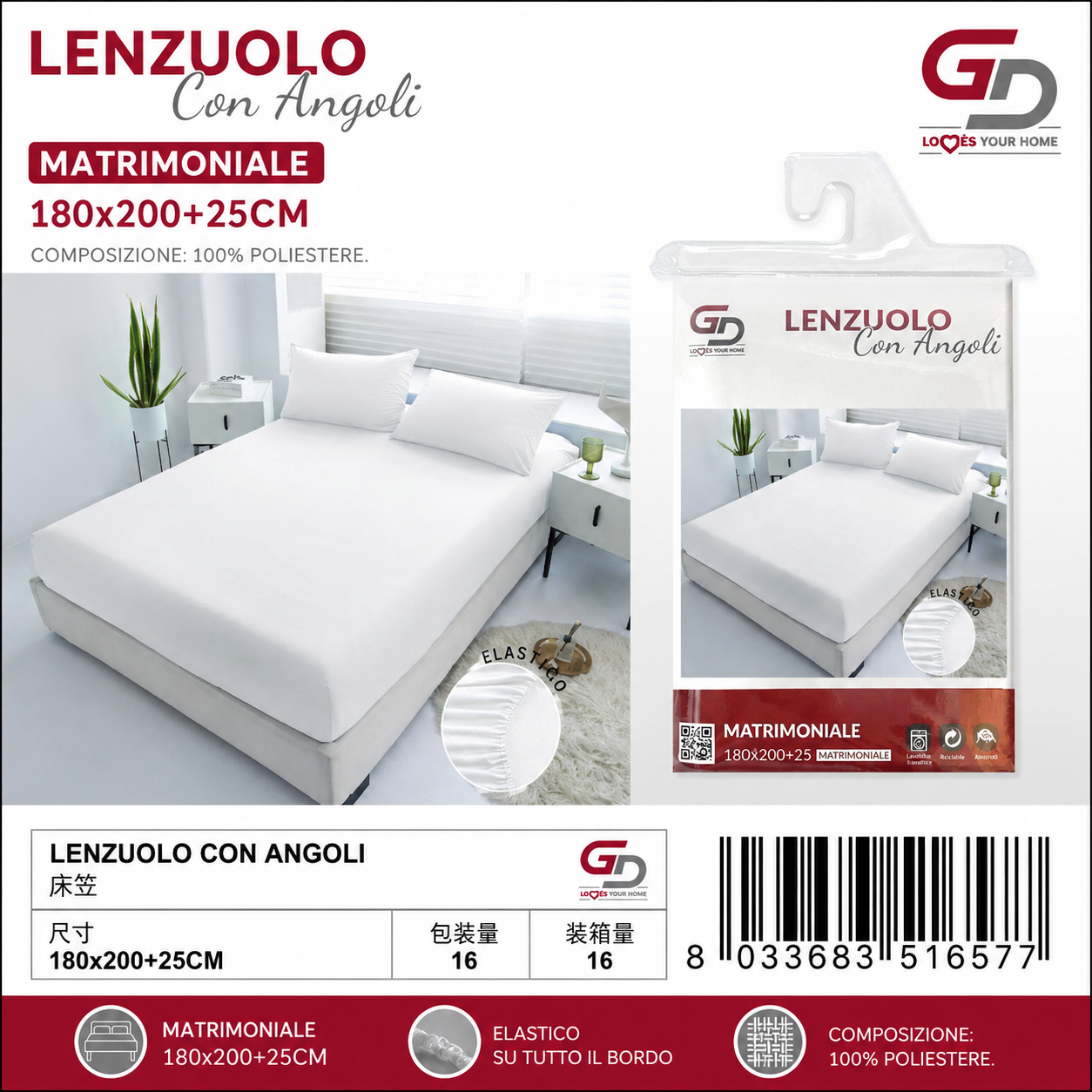 Lenzuolo Con Angoli 2P