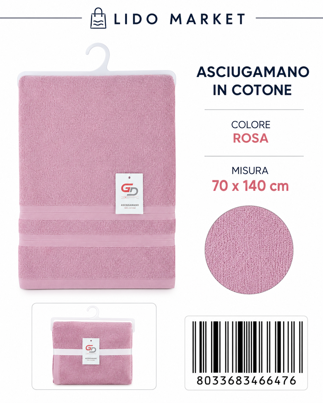 Asciugamano 70*140Cm