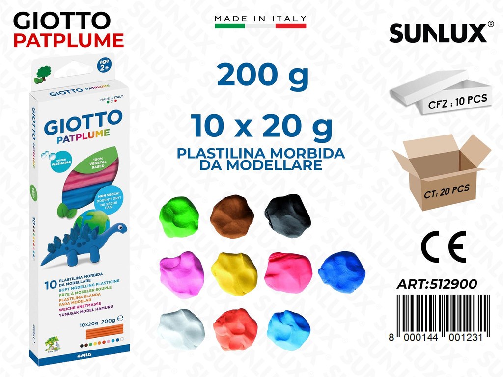 Giotto Patplume 10*20G 10PCS col Ass