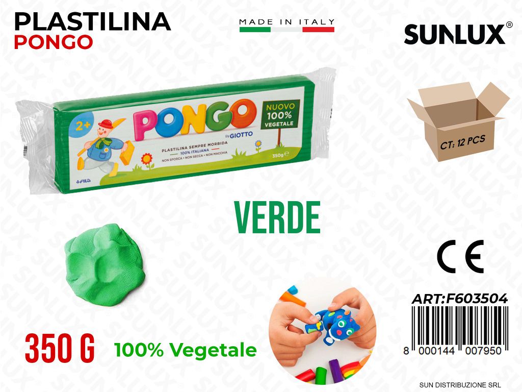 Giotto Plastilina Pongo Verde 350G