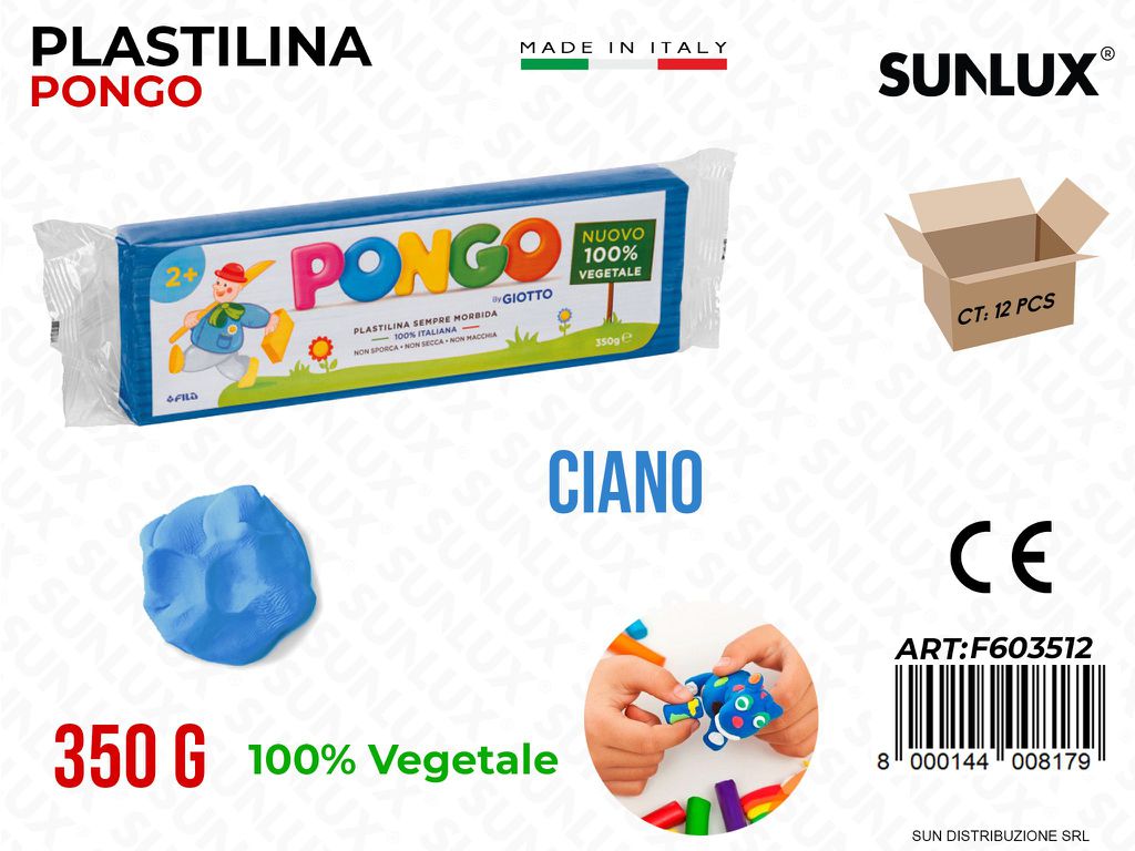 Giotto Plastilina Pongo Ciano 350G
