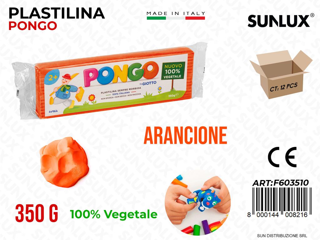 Giotto Plastilina Pongo Arancione 350G