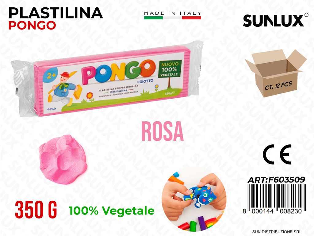 Giotto Plastilina Pongo Rosa 350G