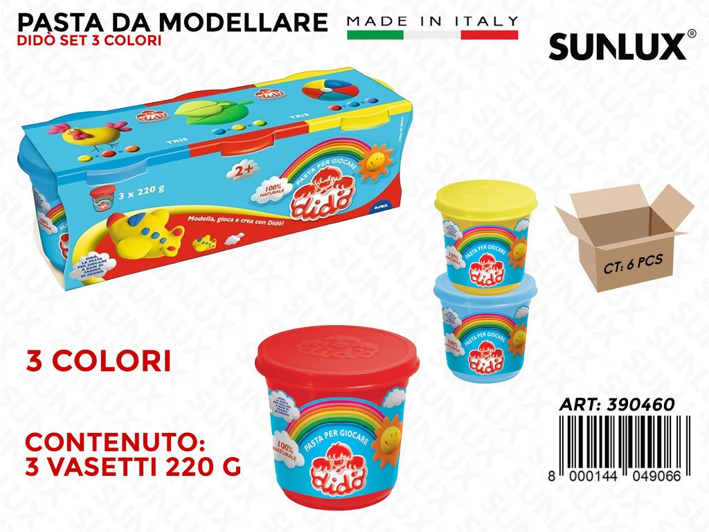 Dido Set 3BARATTOLI Gia-rosa-azz. 220GR