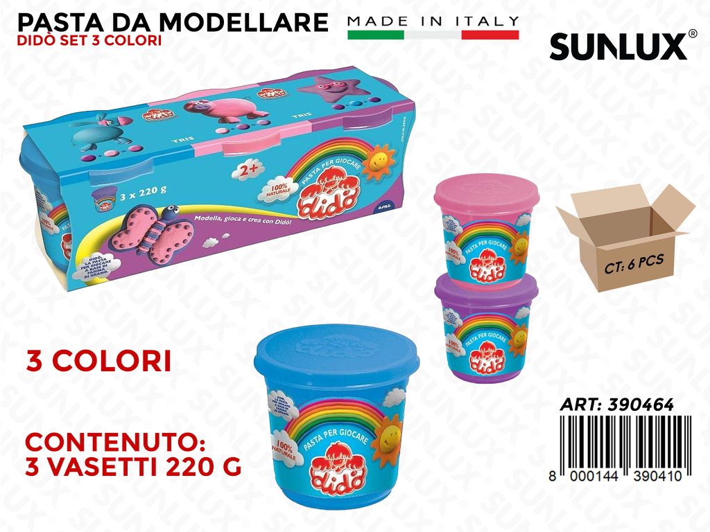 Dido Set 3BARATTOLI Vio-rosa-azz. 220GR