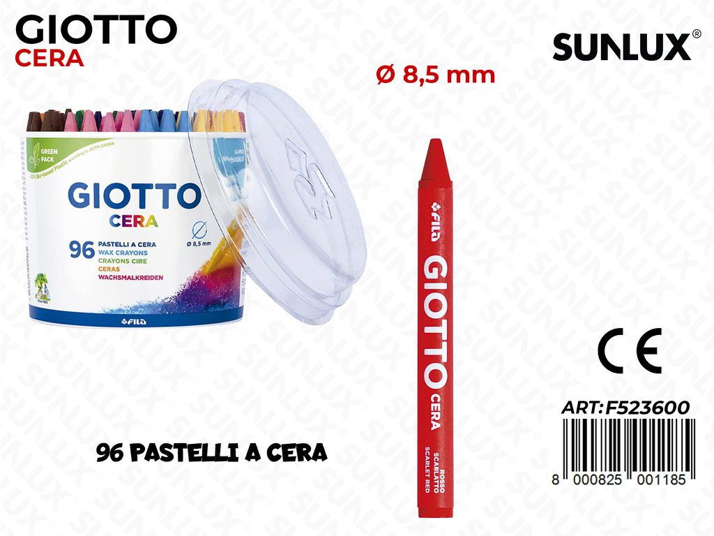 Barattolo Pastelli Giotto Cera 96PCS