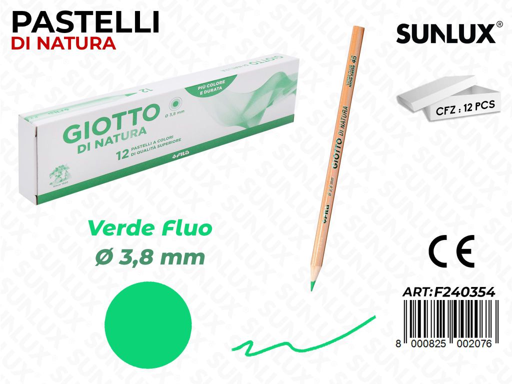 Pastelli Giotto di Natura Verde Fluo 3.8MM