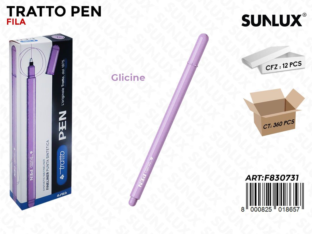 Tratto Pen Metal Glicine Punta F/ Pz da 12