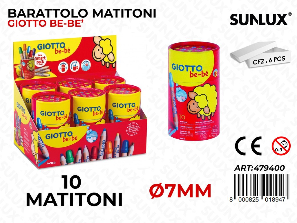 Bar. Giotto Bebe 10 Matitoni 7MM