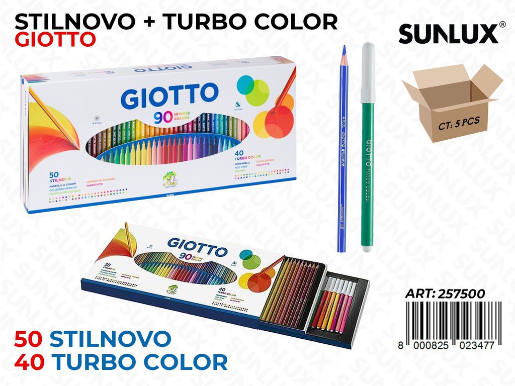 Ast. 90PCS Intense Colors 50STILNOVO-40TURBO Col.
