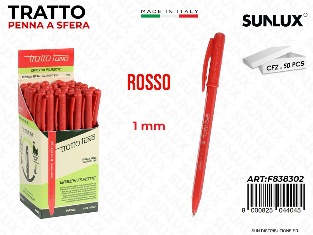 Tratto uno Penna a Sfera Rosso 1MM