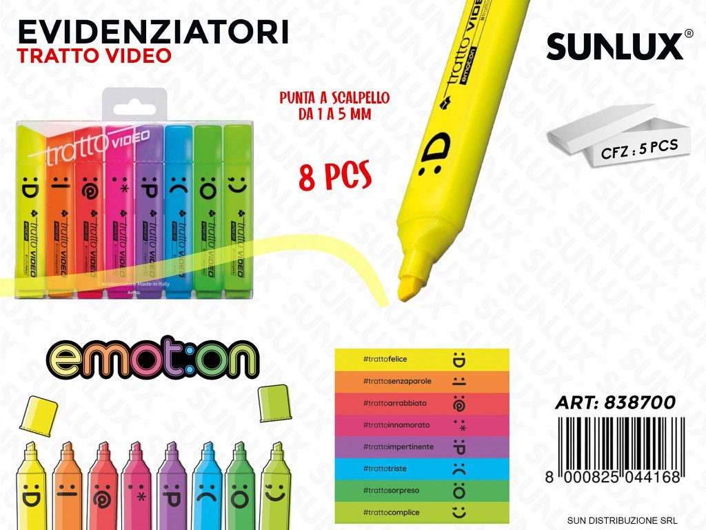 Evidenz. Tratto Video Emotion 8PCS Ass.