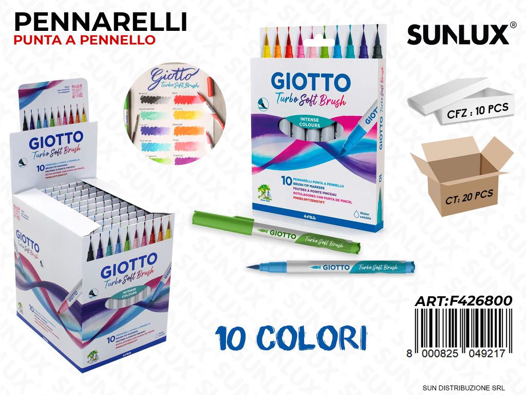 Esp. Giotto Turbo Soft Brush 10COL.