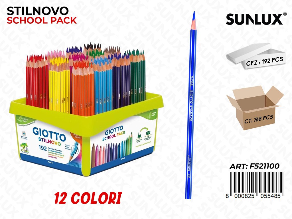 Giotto Stilnovo Schoolpack 12COL.