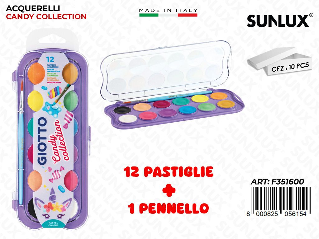 Sca. 12 Acquerelli Candy Collection
