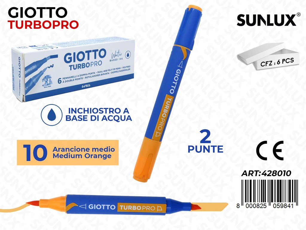 Giotto Turbo Pro 2PUNTE Arancione Medio