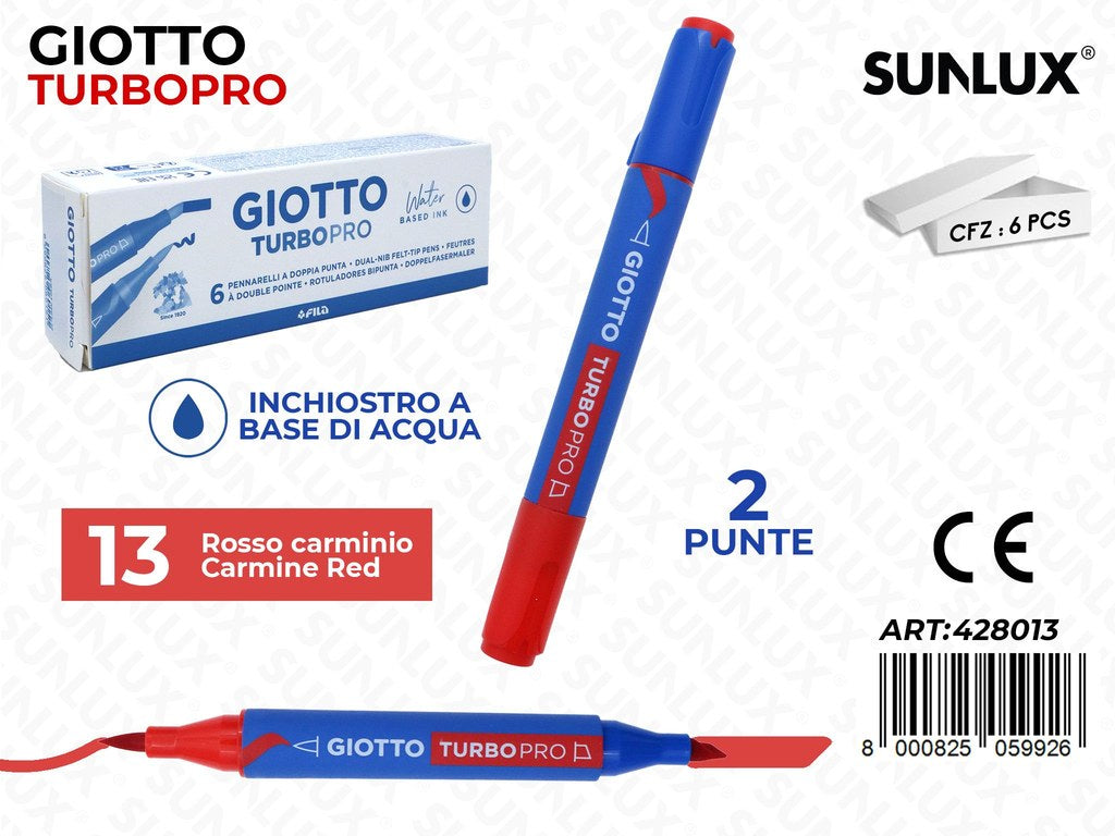 Giotto Turbo Pro 2PUNTE Rosso Carminio